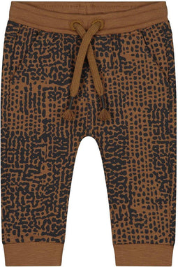 Prénatal Baby Jongens Broek - Babykleding Maat 62 - Bruin met Zwarte Print