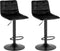 House Nordic Middelfart - Barkruk - Microleder lichtbruin - Zwart (Set van 2)