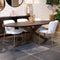 Richmond Interiors Eettafel Blackbone brass ovaal 230 (Black rustic)