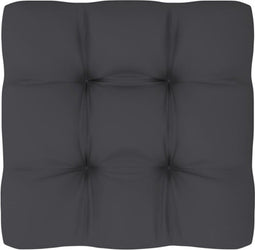 vidaXL - Palletkussen - 70x70x12 - cm - stof - antracietkleurig
