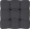 vidaXL - Palletkussen - 70x70x12 - cm - stof - antracietkleurig