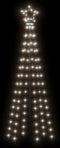 vidaXL - Kerstboom - met - grondpin - 108 - LED's - koudwit - 180 - cm