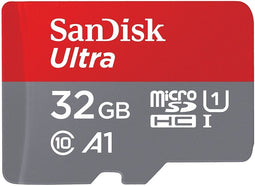 SanDisk Ultra microSDHC 32GB - UHS-I - Class 10 A1 - met SD-adapter