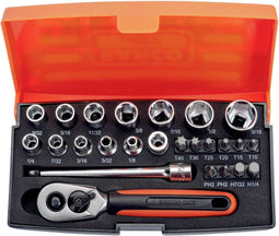 Bahco SL25AF Dopsleutelset 1/4 25-delig