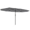 Outsunny XXL Dubbelzijdige Parasol - 436x260 cm - UV30+ Bescherming - Donkergrijs