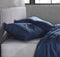 Zohome Kussensloop Satinado - Kussenhoes van 80x80 cm - Set van 2 stuks - 100% Katoen-Satijn - Blauw
