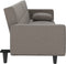 vidaXL - Slaapbank - met - kussens - stof - taupe