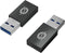 Conceptronic DONN10G - USB-A naar USB-C OTG Adapter - 10Gbps - Zwart (2 stuks)
