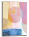Orange Wallz Colourful Modern Abstract - Kunstprint - Houten lijst - 70x50 cm