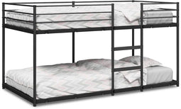 vidaXL - Stapelbed - zonder - matras - 107x203 - cm - staal - zwart