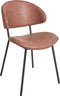 KIANA - Eetkamerstoel set van 2 - Bruin - Kunstleer