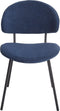KIANA - Eetkamerstoel set van 2 - Donkerblauw - Stof