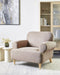 KIBERG - Fauteuil - Taupe - Polyester