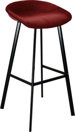 Kick barkruk Finn hoog - Velvet Rood