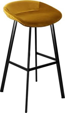 Kick barkruk Finn laag - Velvet Goud