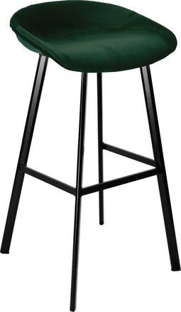 Kick barkruk Finn laag - Velvet Groen