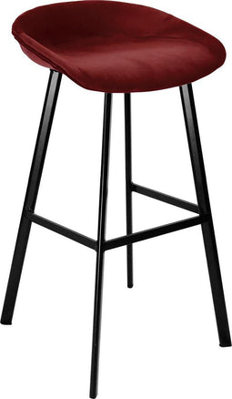 Kick barkruk Finn laag - Velvet Rood