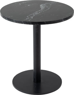 Kick Bijzettafel Marble Rond Hoog - Zwart