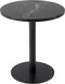 Kick Bijzettafel Marble Rond Hoog - Zwart