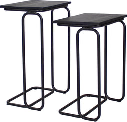 Kick bijzettafel Noah set van 2 - Zwart