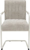 Kick buisframe stoel Isa - beige - wit frame
