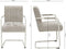 Kick buisframe stoel Isa - beige - wit frame