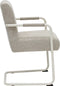 Kick buisframe stoel Isa - beige - wit frame
