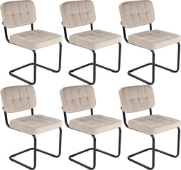 Kick buisframe stoel Ivy champagne - set van 6