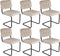 Kick buisframe stoel Ivy champagne - set van 6