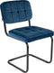 Kick buisframe stoel Ivy donkerblauw - set van 4