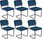 Kick buisframe stoel Ivy donkerblauw - set van 6