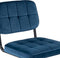 Kick buisframe stoel Ivy donkerblauw - set van 6