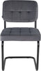 Kick buisframe stoel Ivy donkergrijs - set van 6