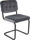 Kick buisframe stoel Ivy donkergrijs - set van 6