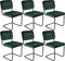 Kick buisframe stoel Ivy donkergroen - set van 6
