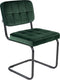 Kick buisframe stoel Ivy donkergroen - set van 6