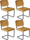 Kick buisframe stoel Ivy goud - set van 4