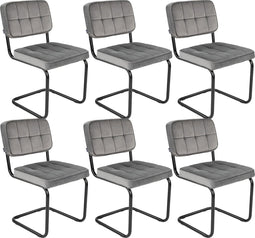 Kick buisframe stoel Ivy grijs - set van 6