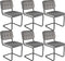 Kick buisframe stoel Ivy grijs - set van 6