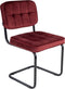 Kick buisframe stoel Ivy rood - set van 4