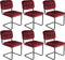 Kick buisframe stoel Ivy rood - set van 6