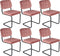 Kick buisframe stoel Ivy roze - set van 6