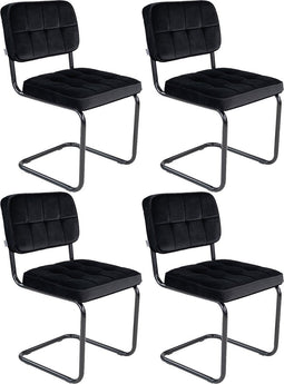 Kick buisframe stoel Ivy zwart - set van 4