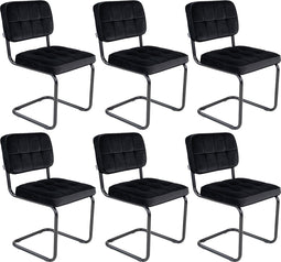 Kick buisframe stoel Ivy zwart - set van 6