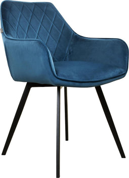 Kick Eetkamerstoel Karl Velvet - Donkerblauw