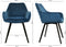 Kick Eetkamerstoel Karl Velvet - Donkerblauw