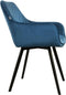 Kick Eetkamerstoel Karl Velvet - Donkerblauw