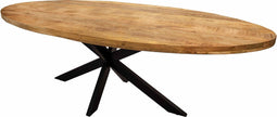 Kick Industrial eetkamertafel Dax ovaal - Mango - 240 cm