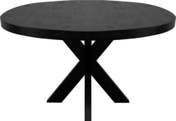 Kick Industrial Eetkamertafel Dax Rond - Zwart 120 cm