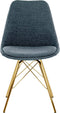 Kick Kuipstoel Jens Blauw - Goud Frame